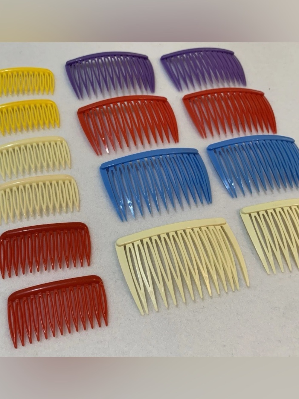 Vintage Lot of 14 Goody Colorful Side Hair Combs Plastic USA Retro 80's 90's